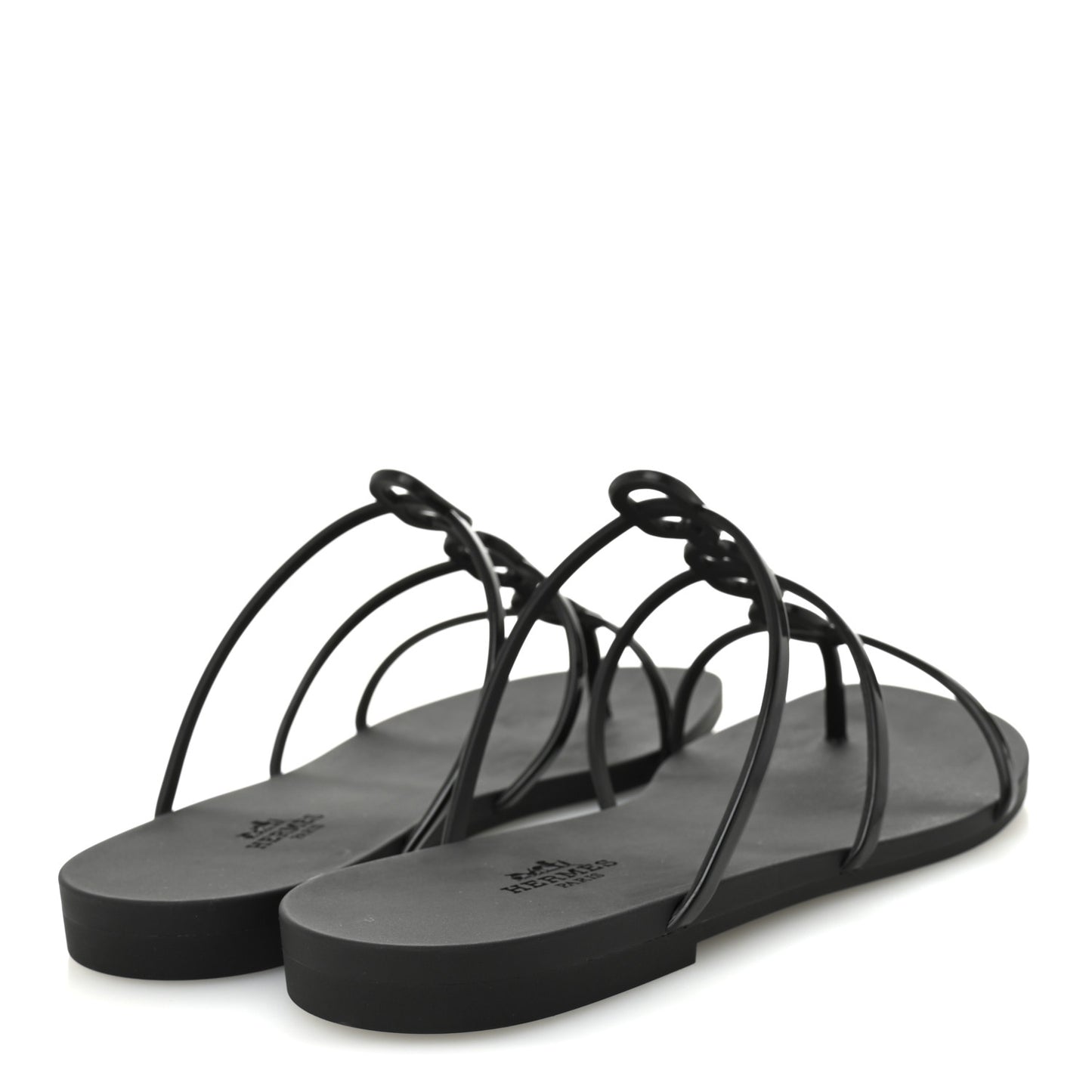 Rubber Womens Mykonos Sandals 38 Black