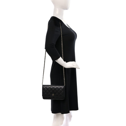 Chanel Caviar Quilted Wallet on Chain WOC Black 2 of 17