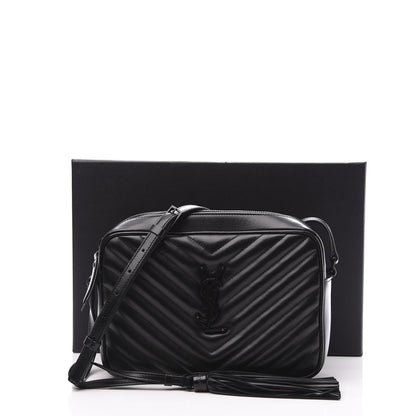 Saint Laurent Calfskin Matelasse Monogram Lou Camera Bag Black 13 of 13