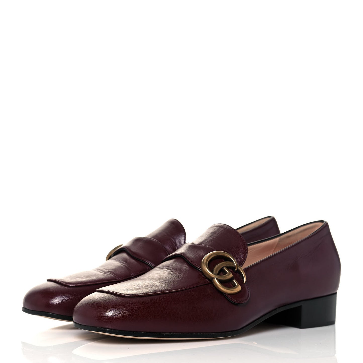 Malaga Kid Womens GG Marmont Loafers 39 Vintage Bordeaux