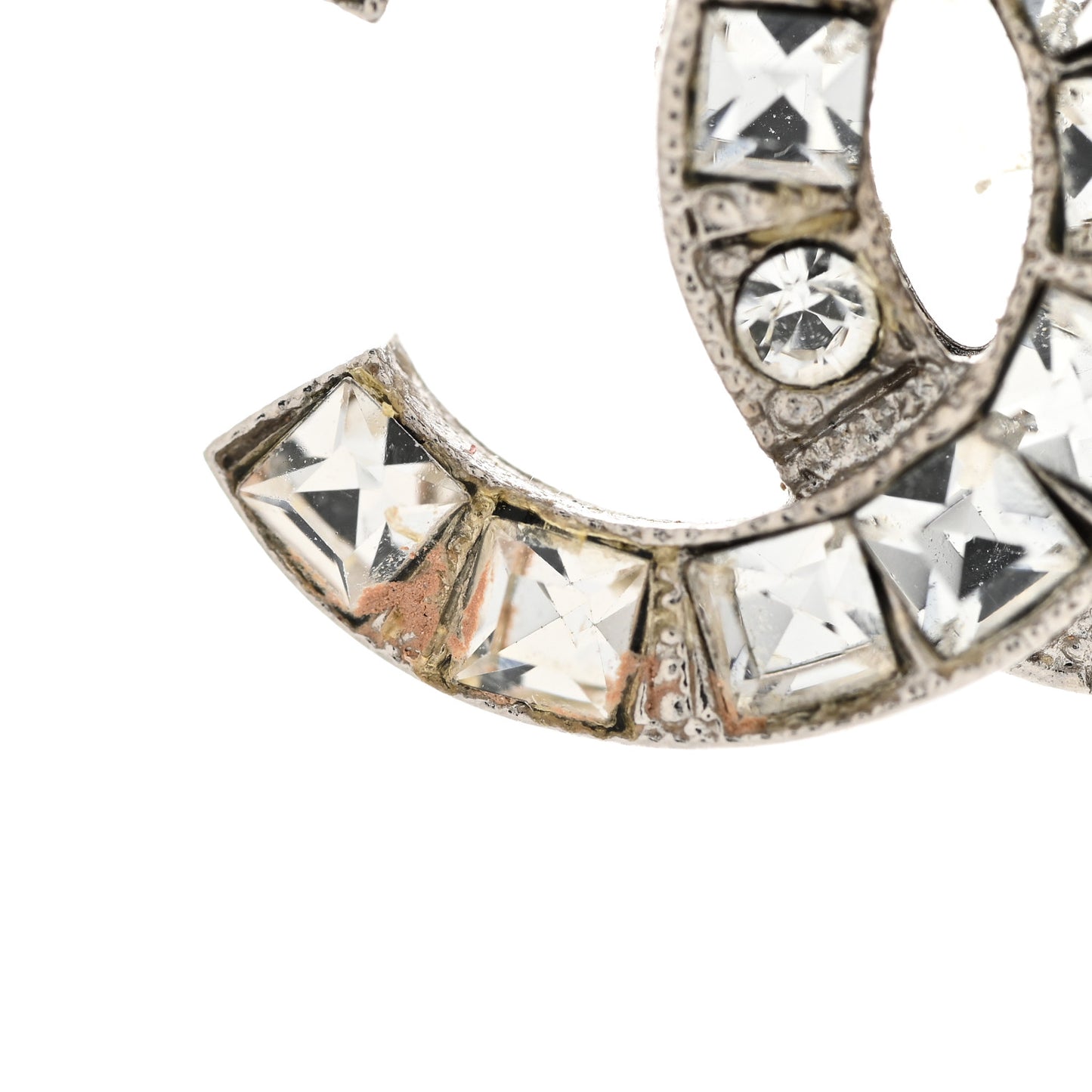 Crystal CC Earrings Silver