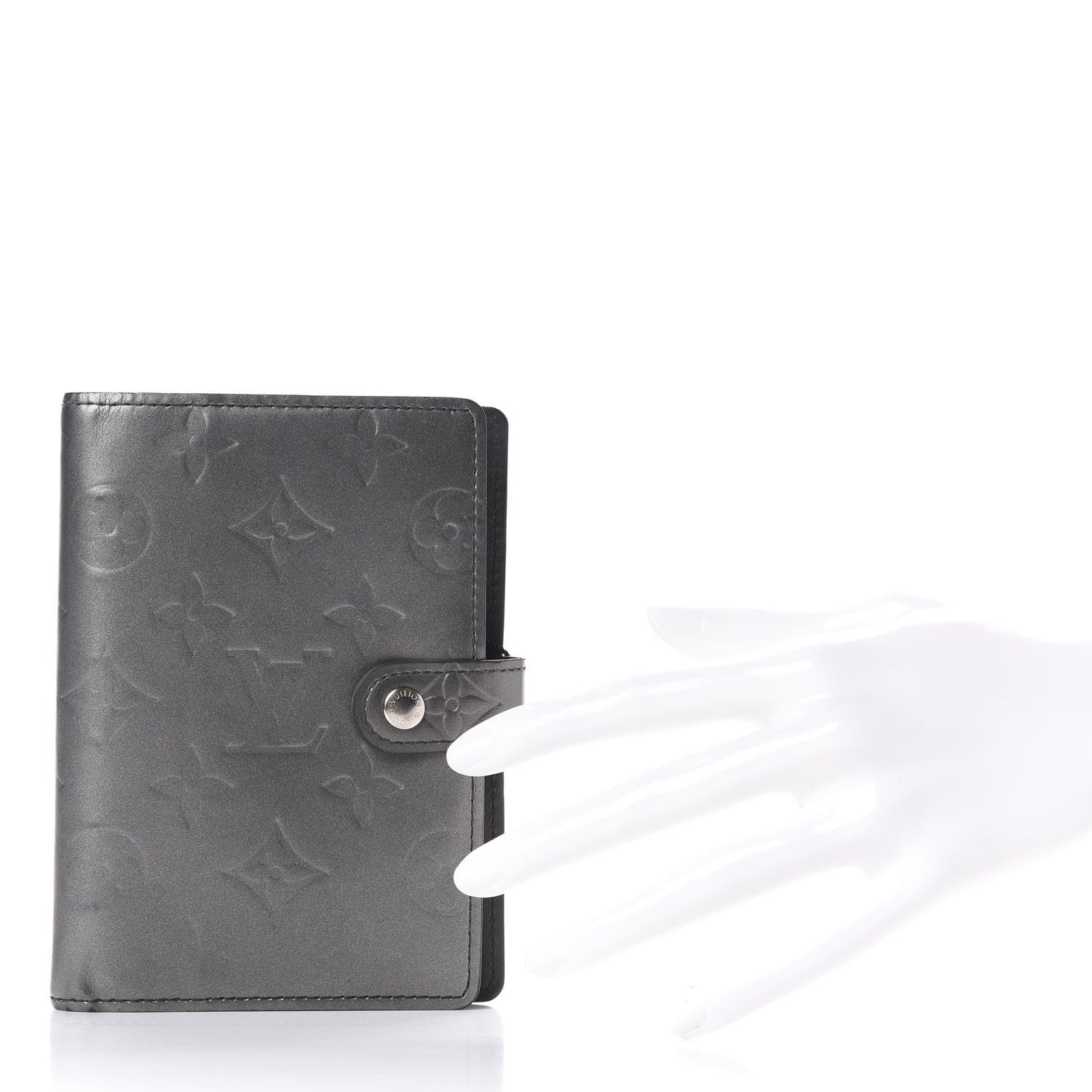 Louis Vuitton Mat Monogram Small Ring Agenda Cover Black 2 of 9