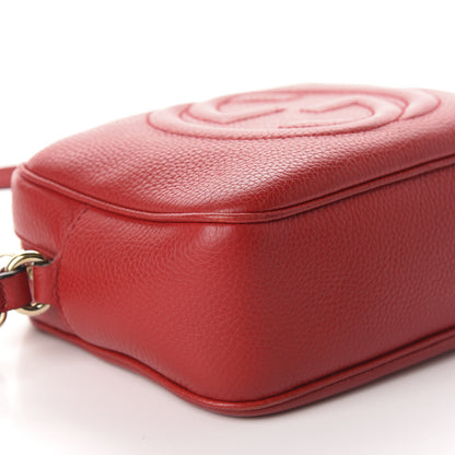 Gucci Pebbled Calfskin Small Soho Disco Bag Tabasco Red 6 of 10