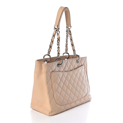 Chanel Caviar Quilted Grand Shopping Tote GST Beige Clair 3 of 10