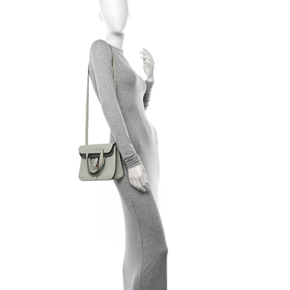Hermes Taurillon Clemence Verso Halzan 25 Gris Neve Gris Meyer 2 of 11