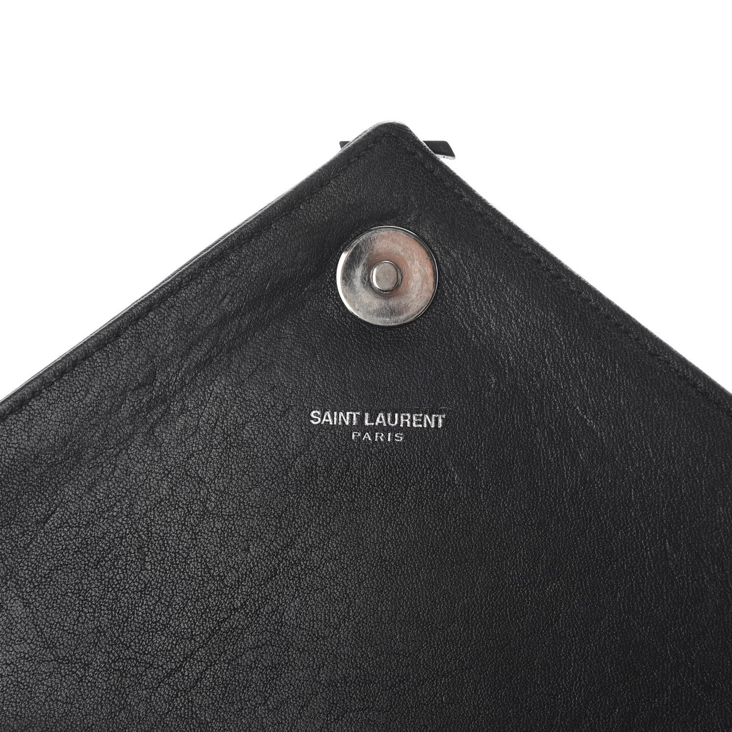 Sheepskin Matelasse Chevron Monogram Monochrome Medium College Bag Black