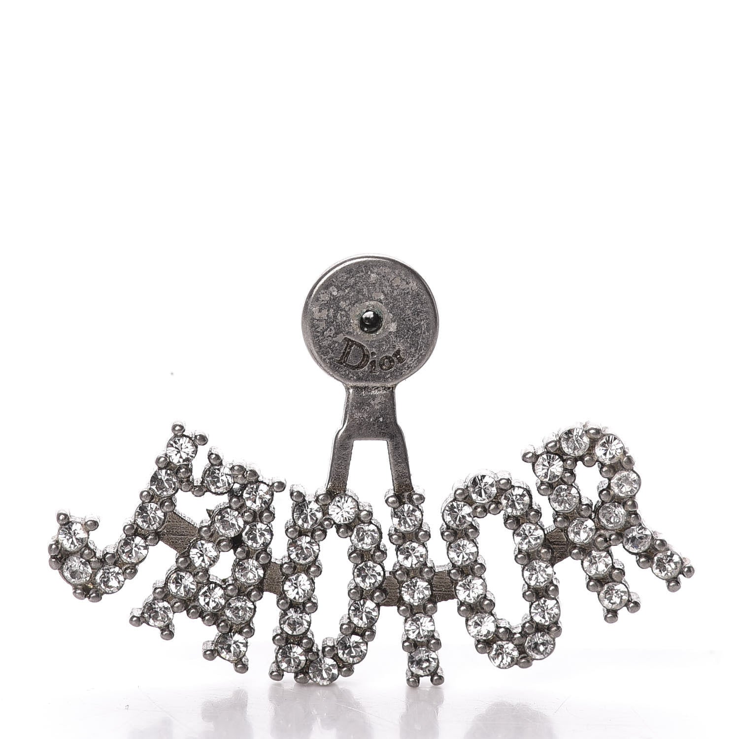 Christian Dior Palladium Crystal J'adior Earrings 5 of 5