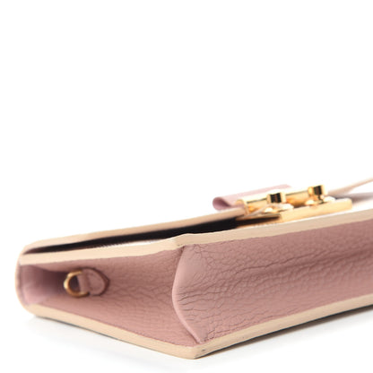 Louis Vuitton Damier Azur Croisette Chain Wallet Rose Ballerine 6 of 10