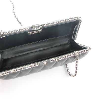 Chanel Lambskin Quilted Chain Around Clutch Grey 5 of 7