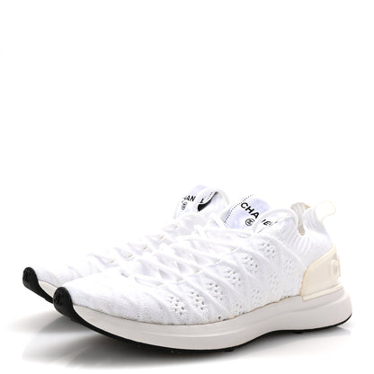 Chanel Fabric Logo Sneakers 37 White 4 of 9