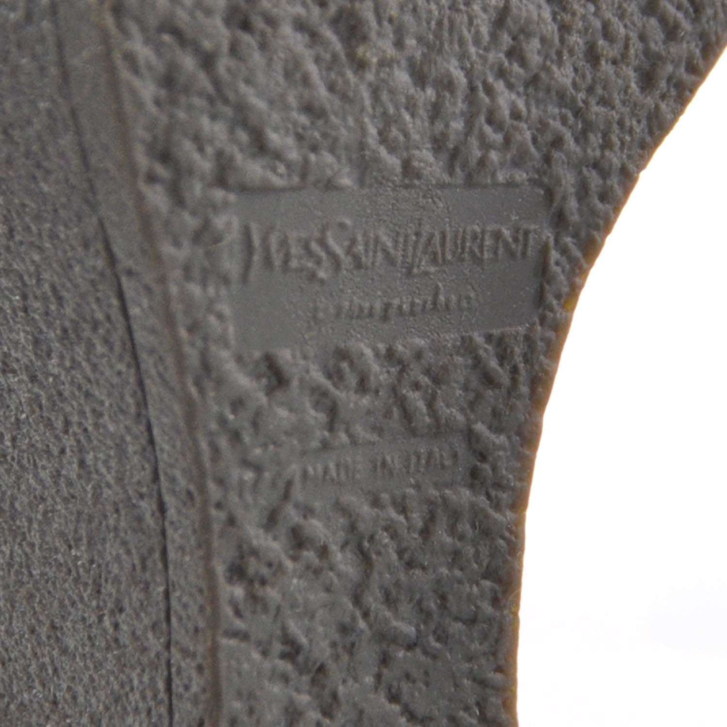 Saint Laurent Leather Wedge Boots 36 Black 5 of 5