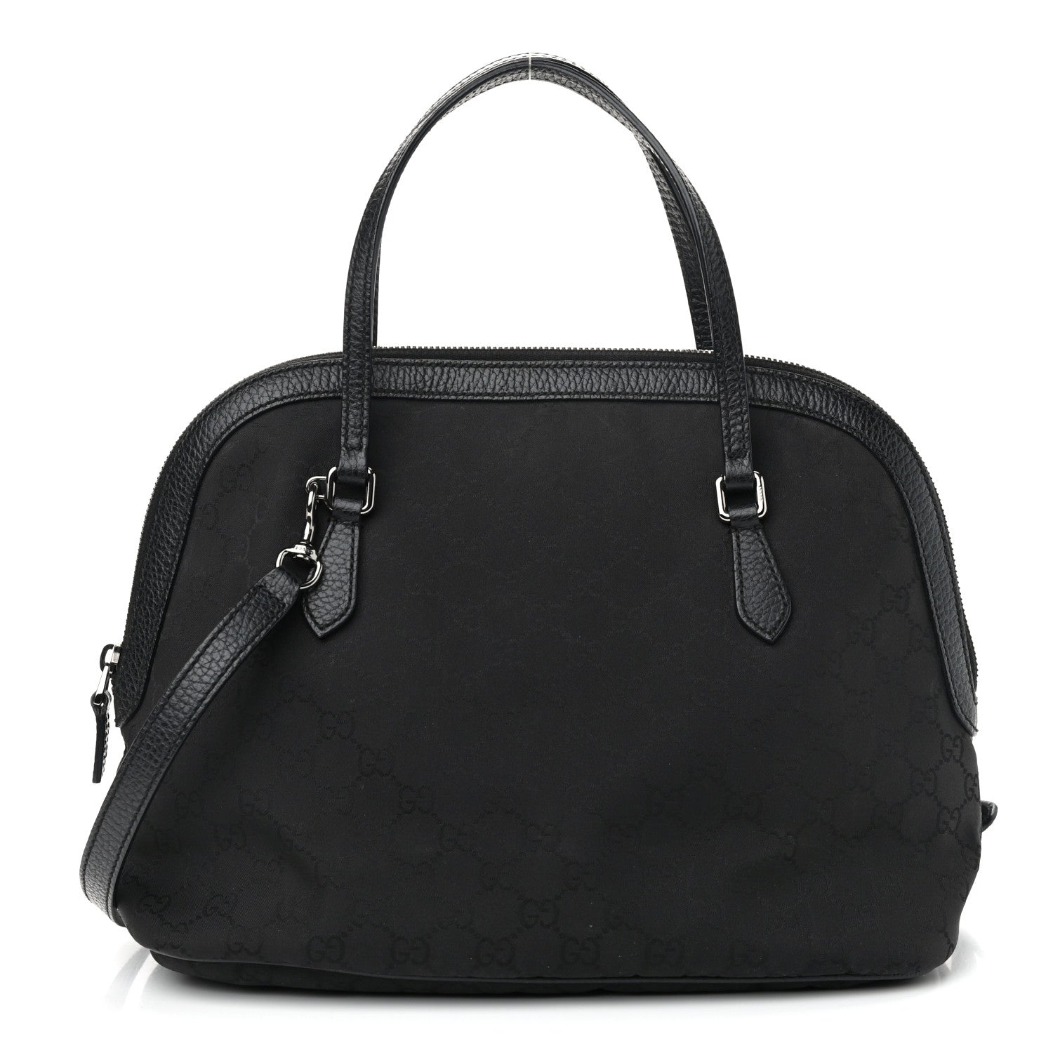 Gucci Nylon Monogram Medium Dome Bag Black 1 of 11