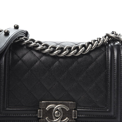 Chanel Caviar Quilted Small Boy Flap Black 10 of 11