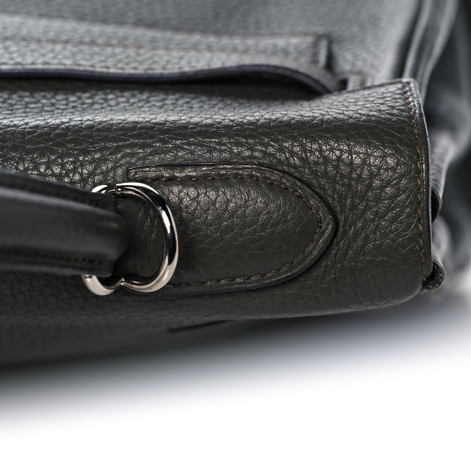 Hermes Taurillon Clemence Kelly Retourne 32 Vert De Gris 9 of 41
