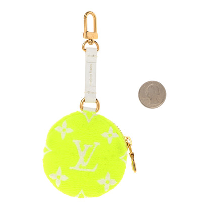 Louis Vuitton Fabric LV Match Ellipse BB Round Coin Purse Yellow 2 of 5