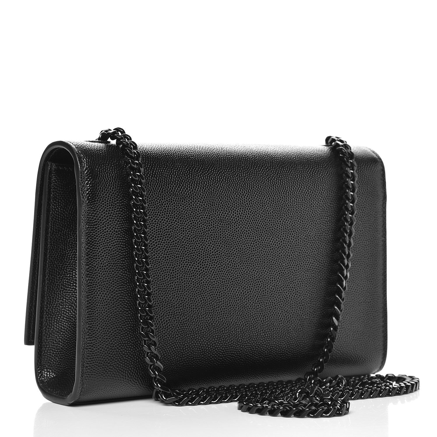 Saint Laurent Grain De Poudre Small Monogram Kate Satchel Black 3 of 7