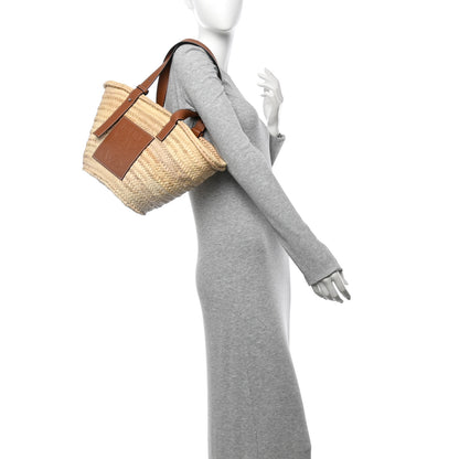 Loewe Raffia Basket Tote Bag Natural Tan 2 of 9