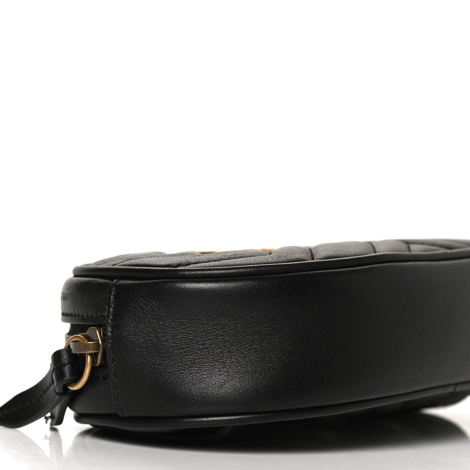 Gucci Calfskin Matelasse GG Marmont Belt Bag 95 38 Black 10 of 11