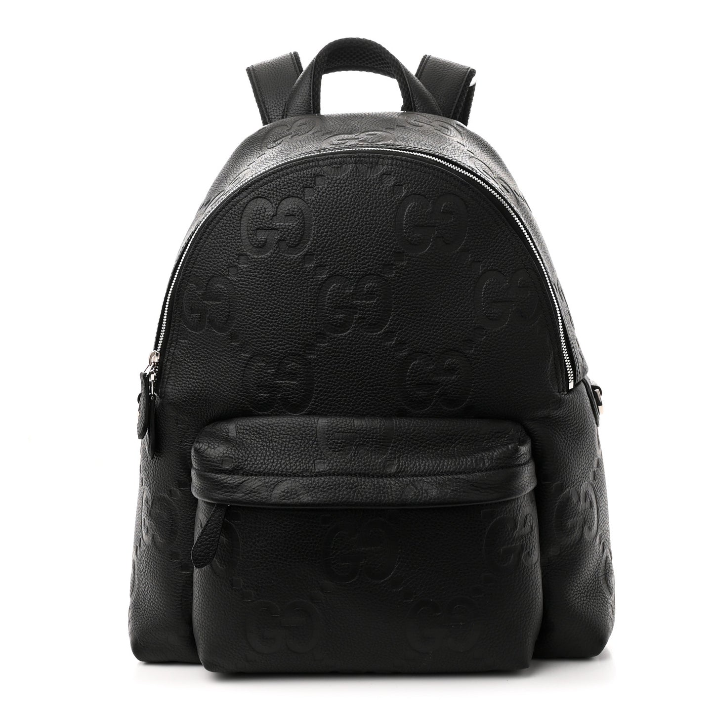 Calfskin Jumbo GG Embossed Medium Backpack Black