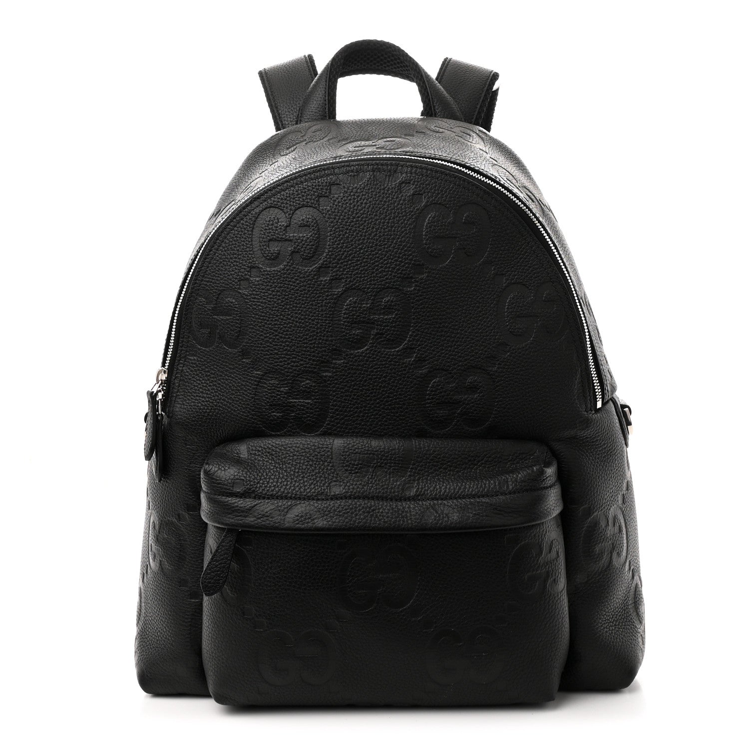 Gucci Calfskin Jumbo GG Embossed Medium Backpack Black 1 of 10