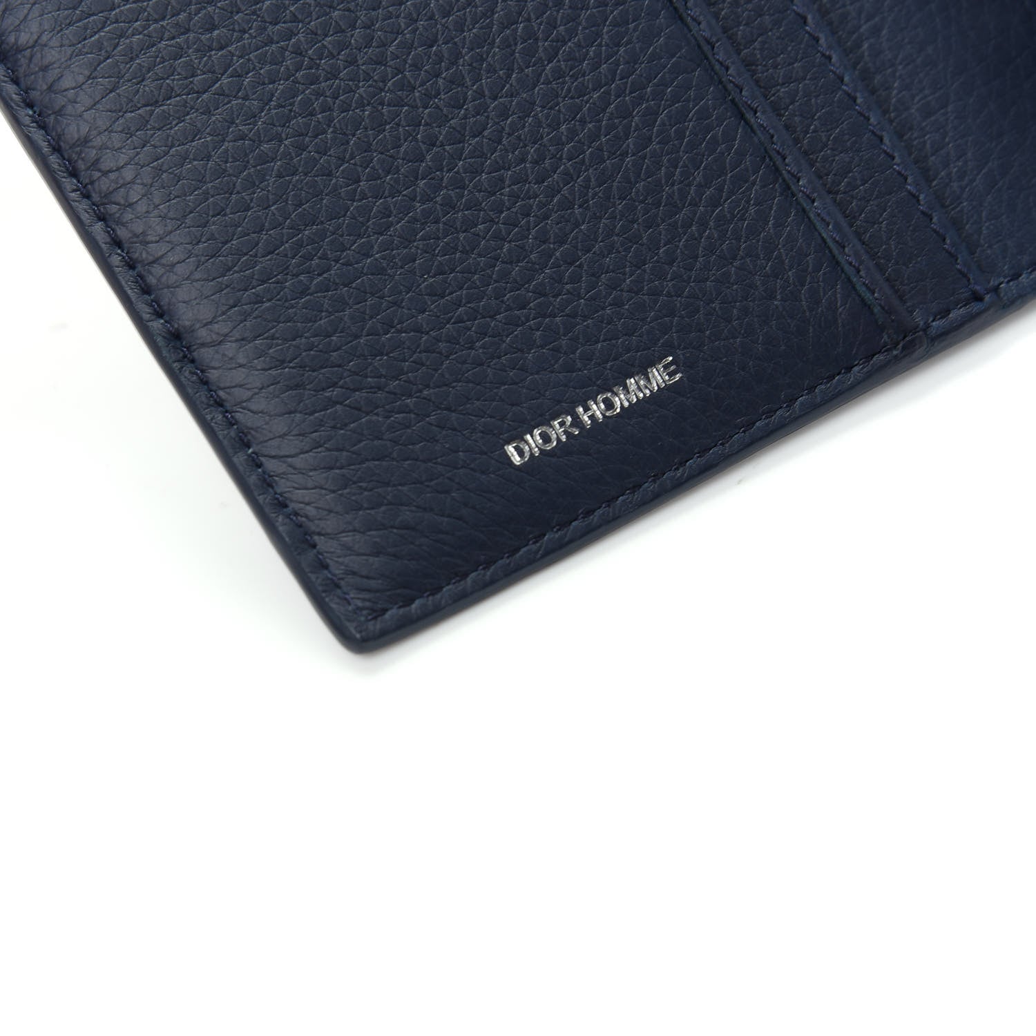 Christian Dior HOMME Calfskin Wallet Blue Red 6 of 8