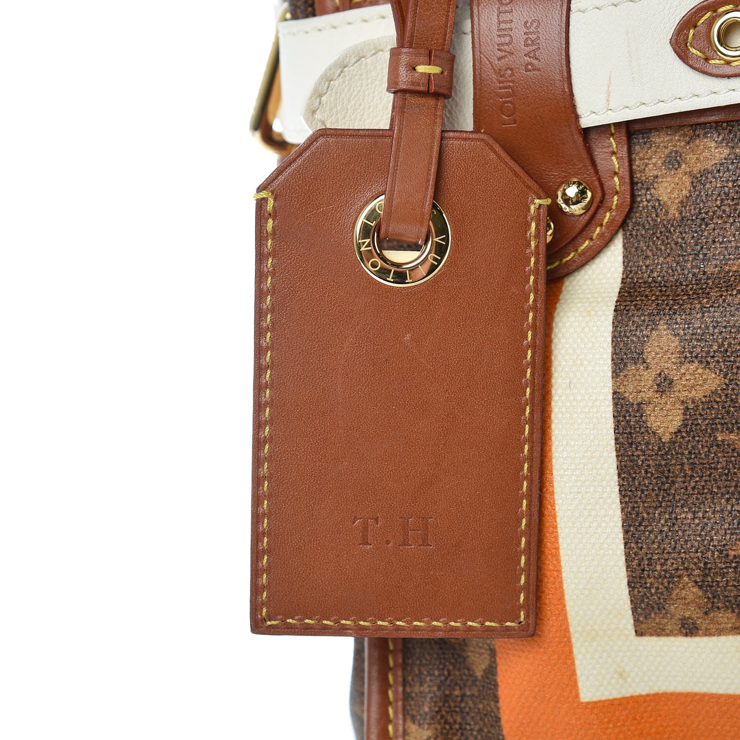 Monogram Rayures Tisse Sac PM
