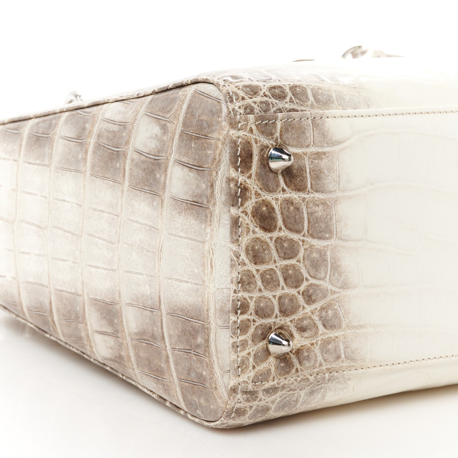 Christian Dior Niloticus Crocodile Himalaya Medium Lady Dior White 9 of 12