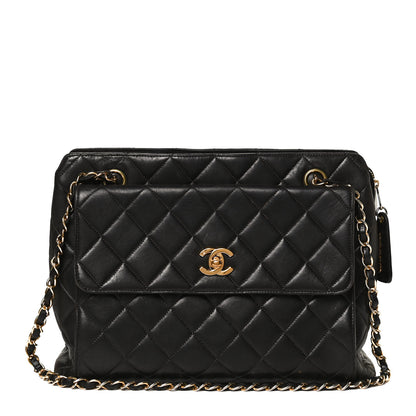 Chanel Lambskin Quilted Flap Shoulder Bag Black 1 of 10
