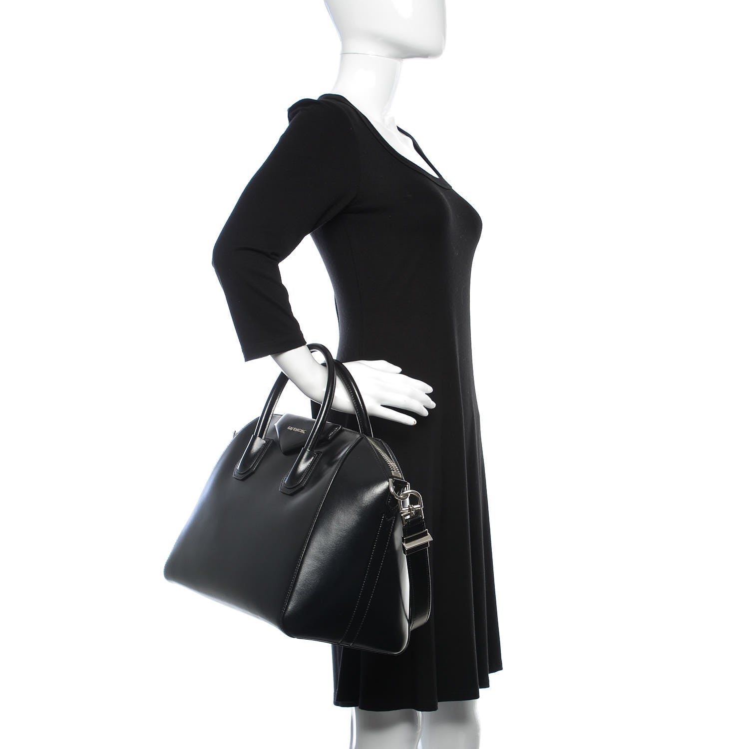 Givenchy Shiny Lord Calfskin Medium Antigona Black 3 of 16