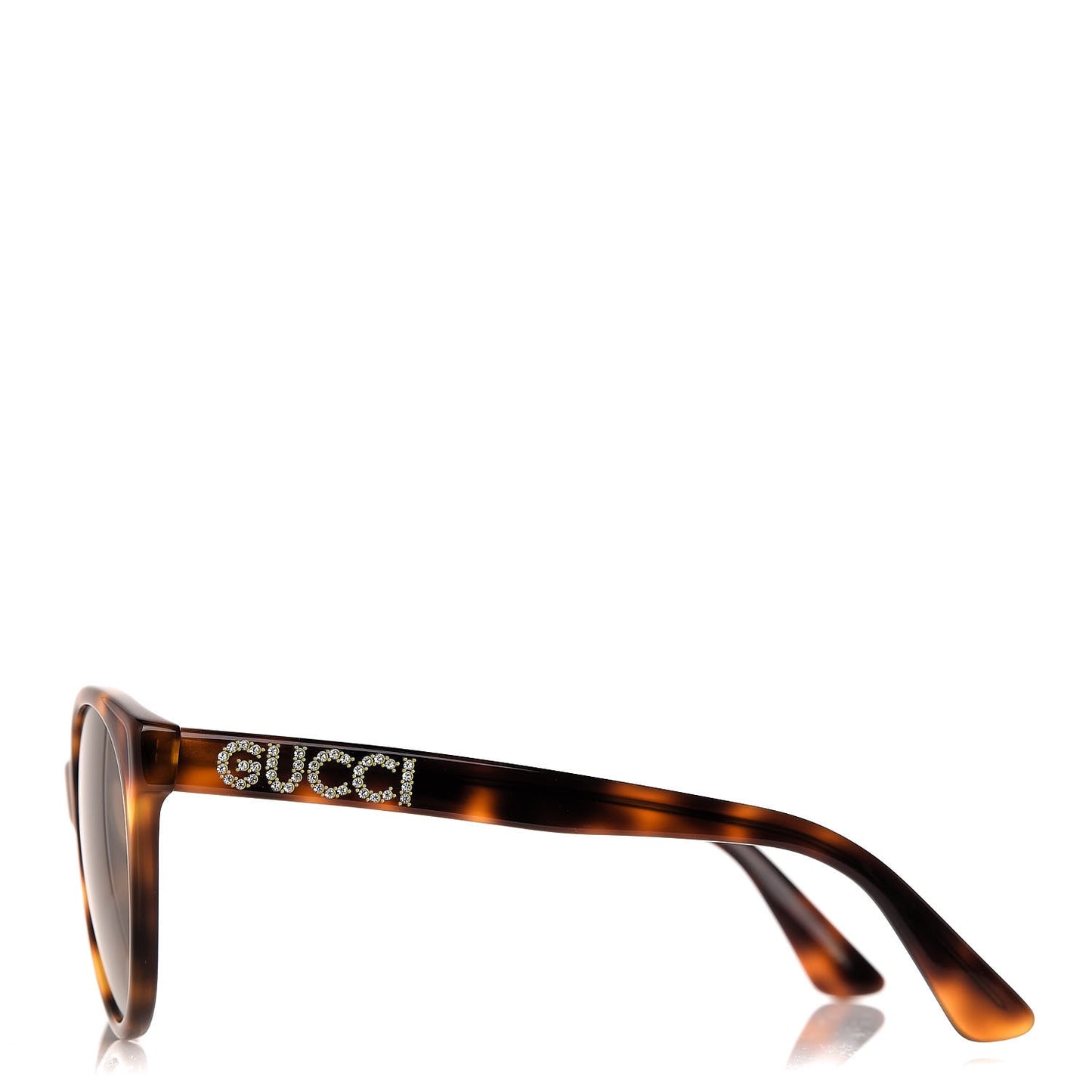 Round Frame Crystal Sunglasses GG 0419S Tortoiseshell