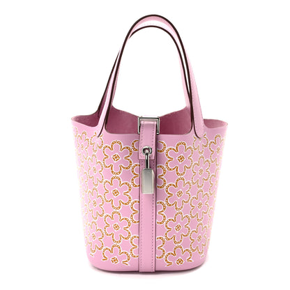 Hermes Swift Micro Lucky Daisy Picotin Lock Mauve Sylvestre 1 of 9