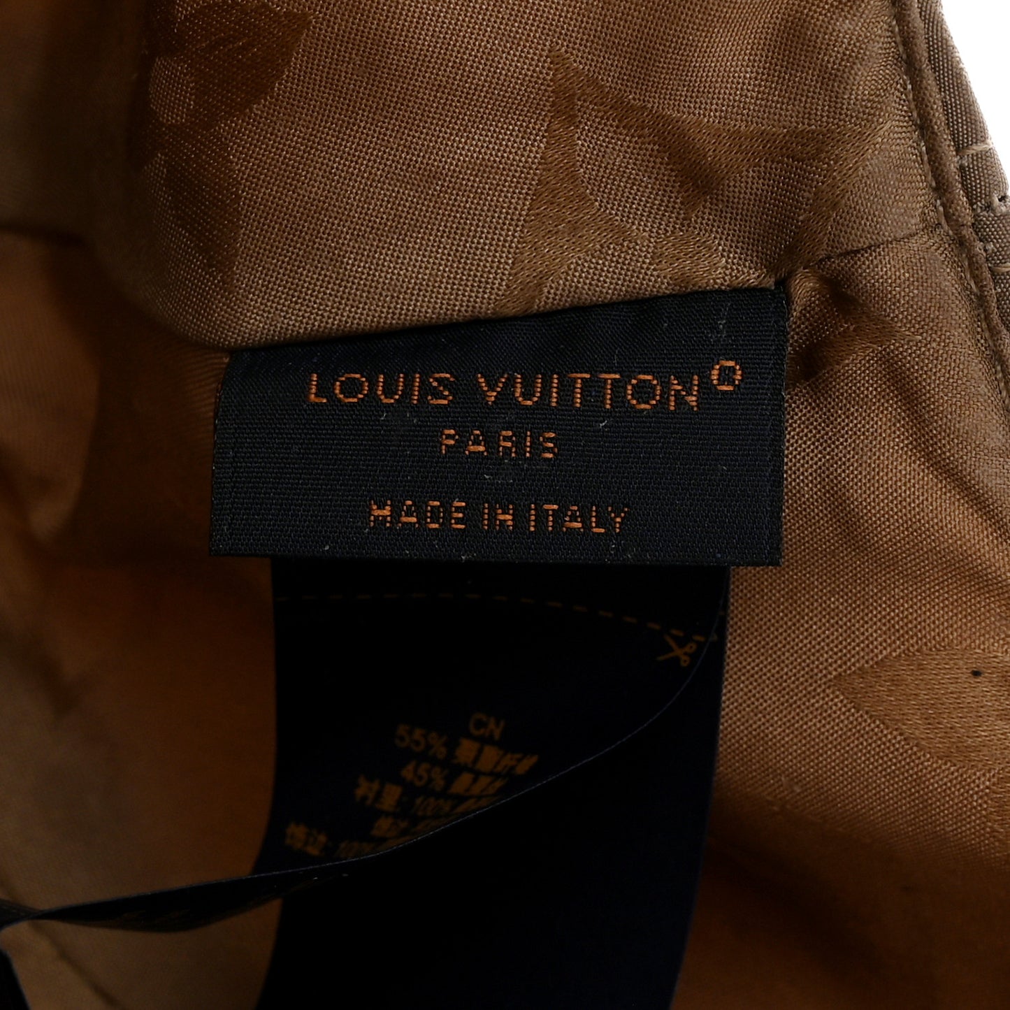 Monogram Polyester Silk LV Get Ready Cap M Beige