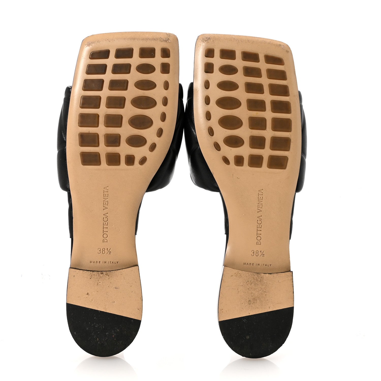 Bottega Veneta Nappa Quilted Rubber Lido Flat Sandals 38.5 Black 6 of 9