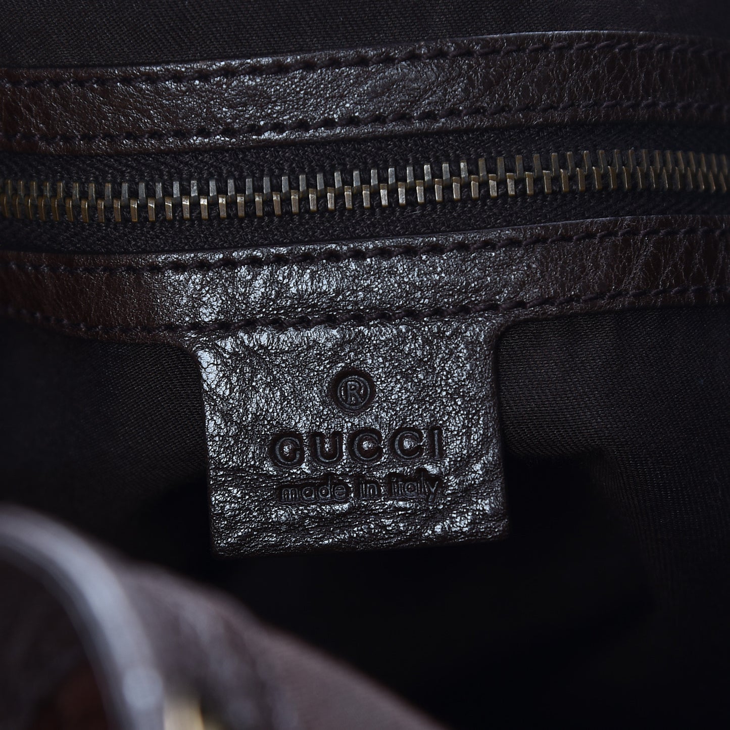 Guccissima Medium Interlocking Icon Shoulder Bag Dark Brown