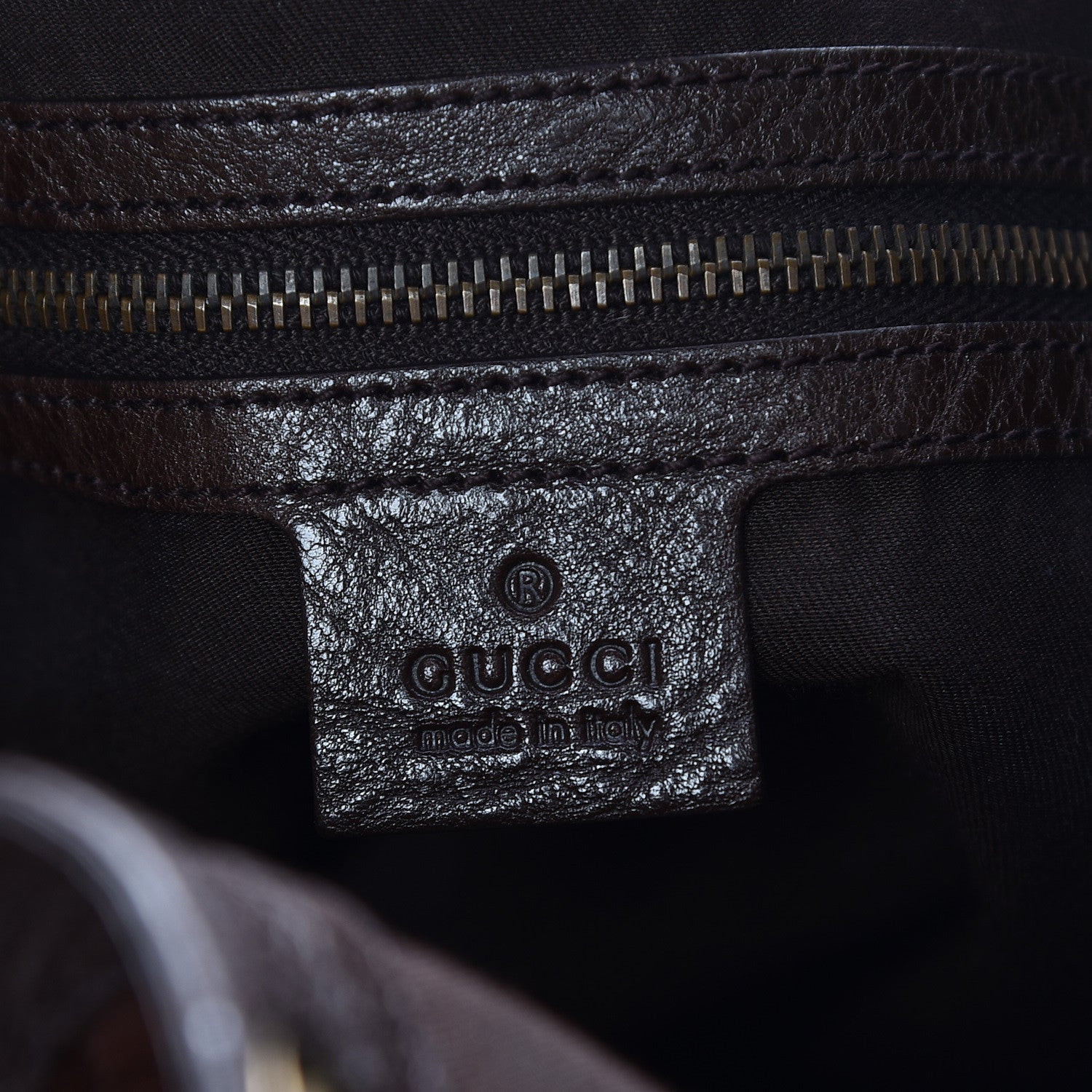 Gucci Guccissima Medium Interlocking Icon Shoulder Bag Dark Brown 7 of 13