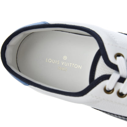 Louis Vuitton Grained Calfskin Mens Trocadero Sneakers 6.5 Navy Blue 6 of 10