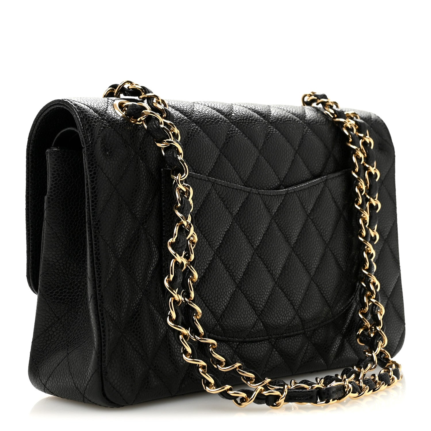 Chanel Caviar Quilted Medium Double Flap Black Black 3 of 11