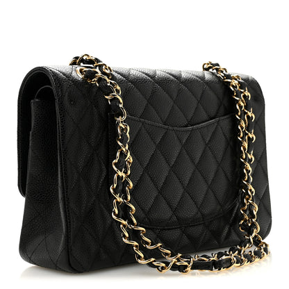 Chanel Caviar Quilted Medium Double Flap Black Black 3 of 11