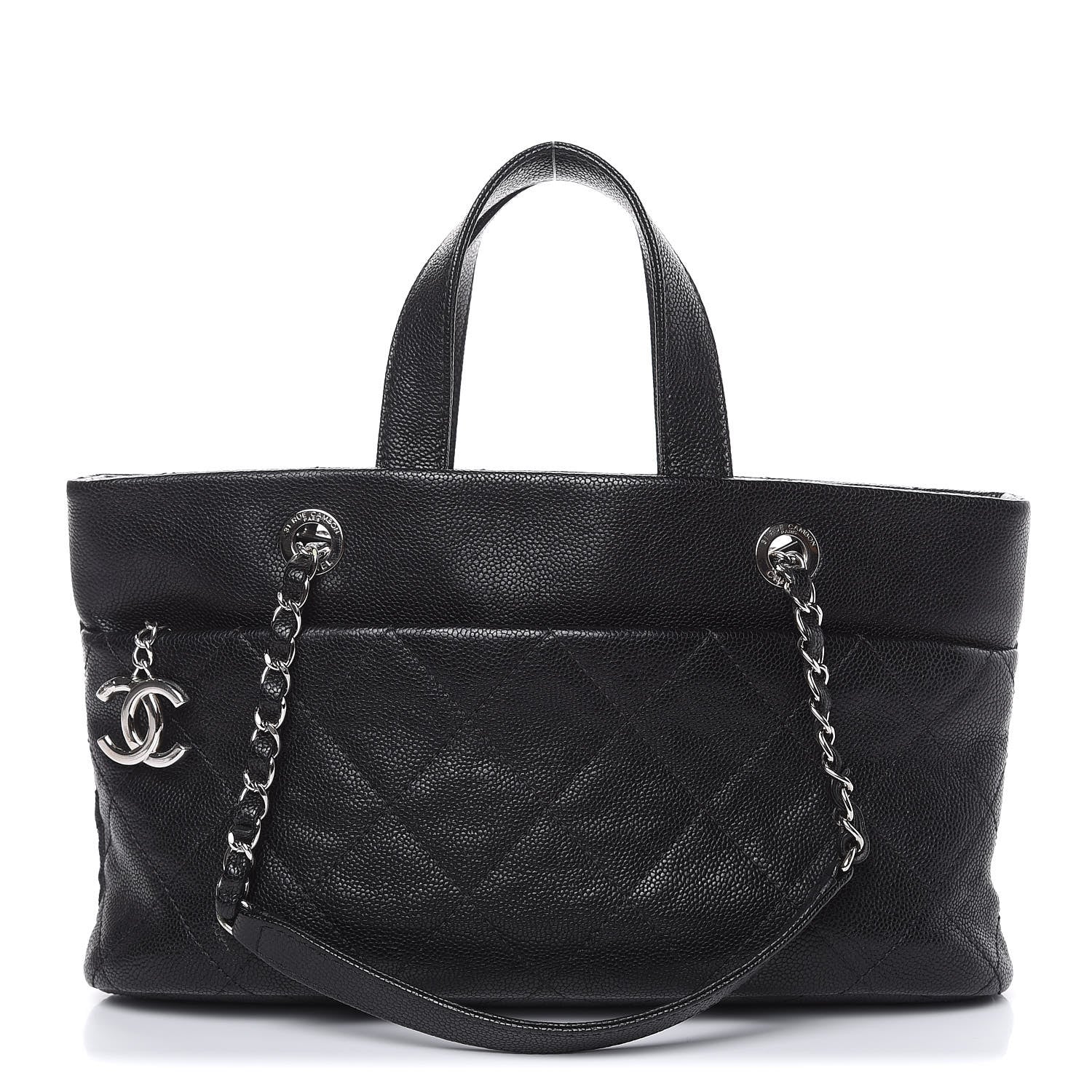 Chanel Caviar Quilted CC Shopping Tote Black 1 of 10
