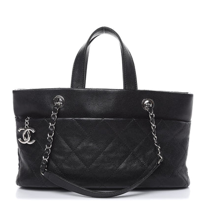 Chanel Caviar Quilted CC Shopping Tote Black 1 of 10
