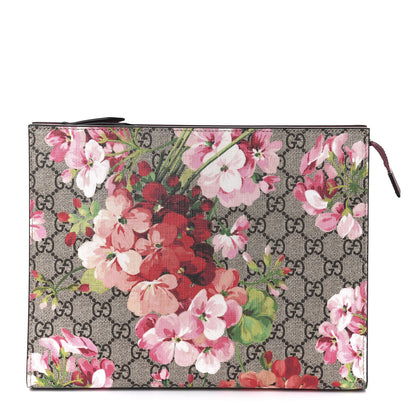 Gucci GG Supreme Monogram Blooms Large Cosmetic Case Beige Multicolor Dry Rose 1 of 7