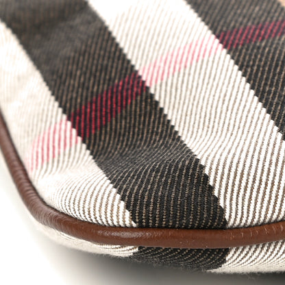 Burberry House Check Derby Peyton Crossbody Clutch Bag Tan 8 of 9