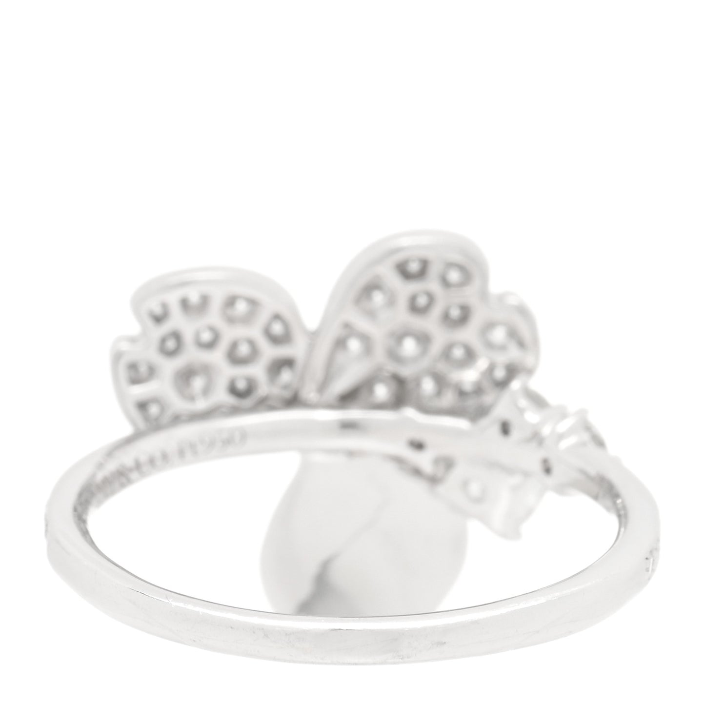 Platinum Diamond Paper Flowers Mixed Cluster Ring 52 6