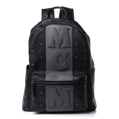 MCM Visetos Medium Stark Logo Stripe Backpack Black 2 of 21