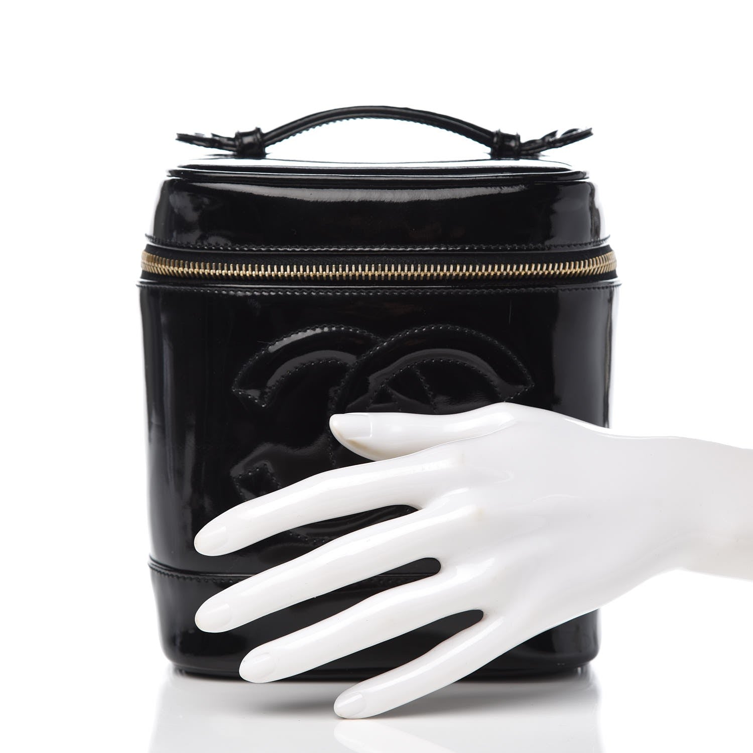Chanel Patent Vanity Cosmetic Case Black 2 of 11