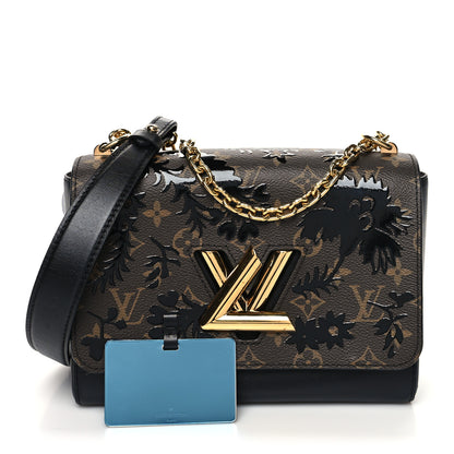 Louis Vuitton Calfskin Monogram Blossom Twist MM Black 1 of 11