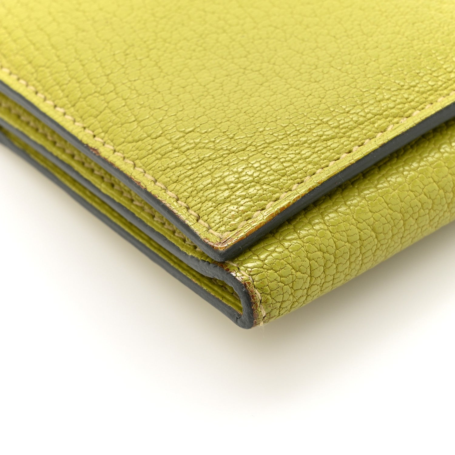Hermes Chevre Mysore Tri-Fold Bearn Wallet Vert Anis 12 of 13