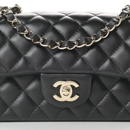 Chanel Lambskin Quilted Mini Rectangular Flap Black 9 of 12