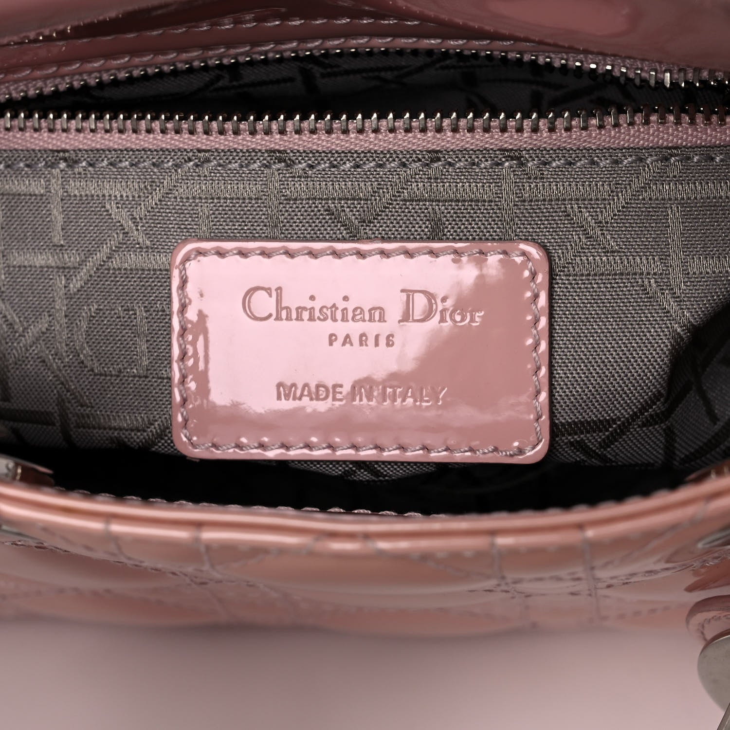Christian Dior Patent Cannage Mini Lady Dior Pale Pink 4 of 9