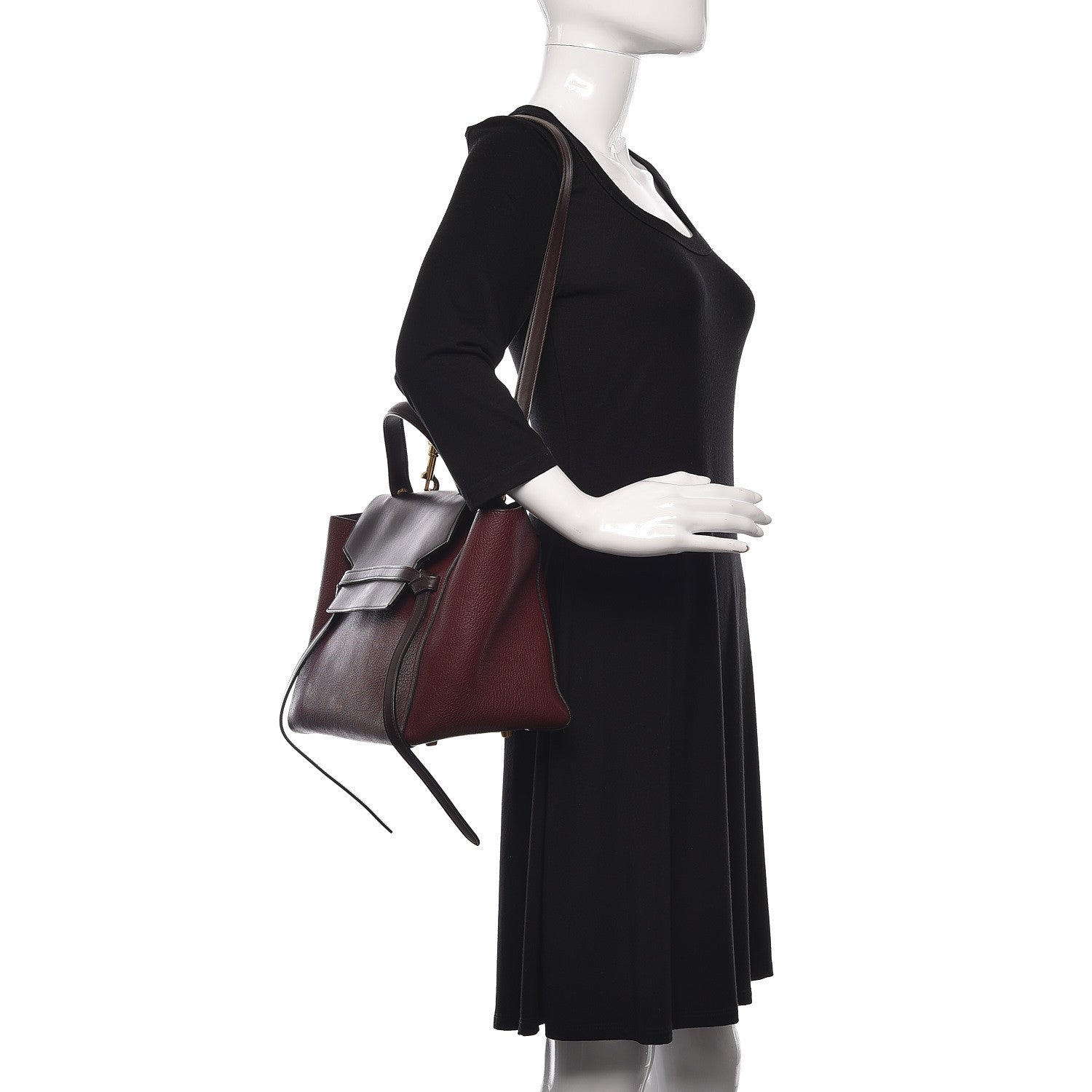 Celine Goatskin Smooth Calfskin Mini Belt Bag Burgundy 2 of 23